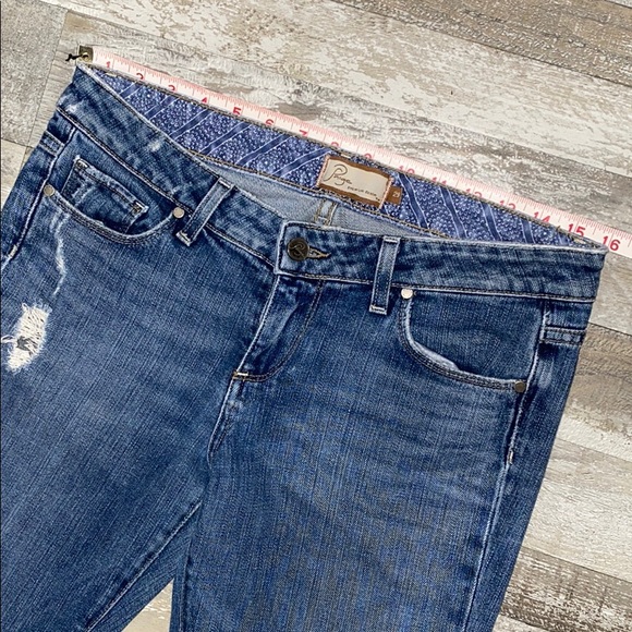 Women's Paige Laurel Canyon Distressed Jeans Sz 29 - Picture 4 of 10